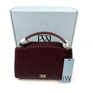 Parisa Wang Burgundy Mini Top-Handle Bag
